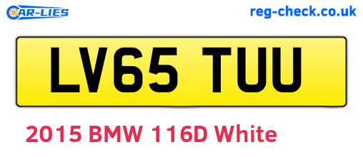 LV65TUU are the vehicle registration plates.