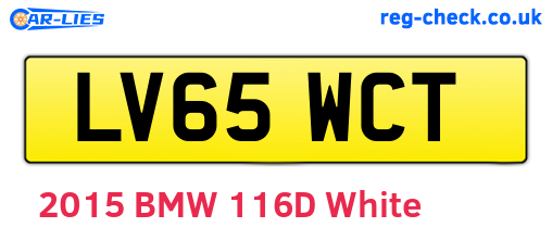 LV65WCT are the vehicle registration plates.