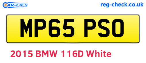 MP65PSO are the vehicle registration plates.