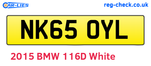 NK65OYL are the vehicle registration plates.