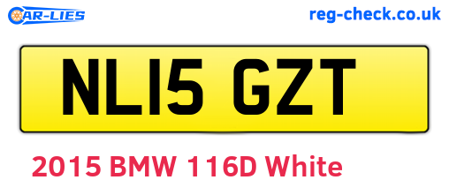 NL15GZT are the vehicle registration plates.