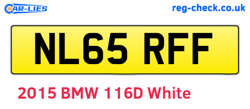 NL65RFF are the vehicle registration plates.