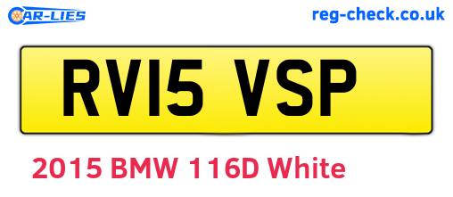 RV15VSP are the vehicle registration plates.