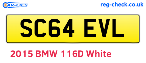 SC64EVL are the vehicle registration plates.