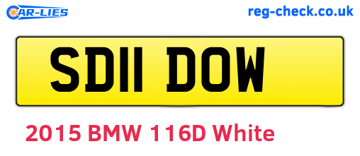 SD11DOW are the vehicle registration plates.