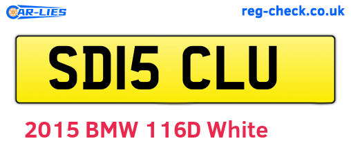 SD15CLU are the vehicle registration plates.