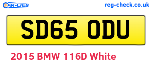 SD65ODU are the vehicle registration plates.