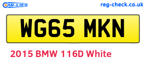 WG65MKN are the vehicle registration plates.