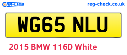 WG65NLU are the vehicle registration plates.