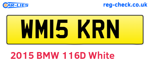 WM15KRN are the vehicle registration plates.