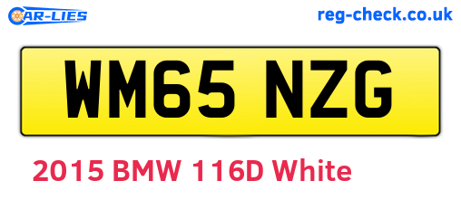 WM65NZG are the vehicle registration plates.