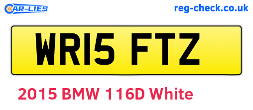 WR15FTZ are the vehicle registration plates.