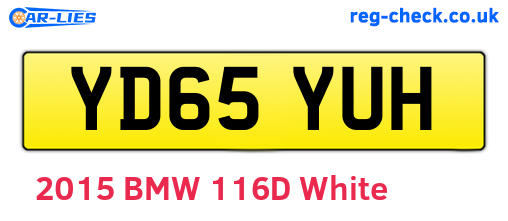 YD65YUH are the vehicle registration plates.