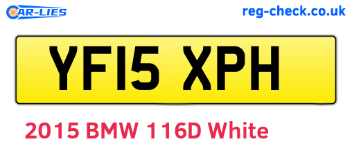 YF15XPH are the vehicle registration plates.