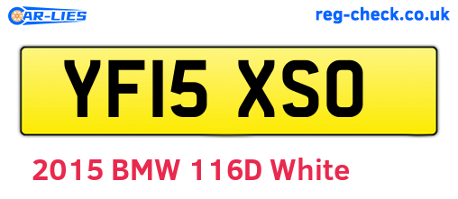 YF15XSO are the vehicle registration plates.