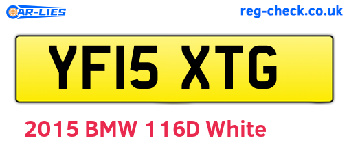 YF15XTG are the vehicle registration plates.