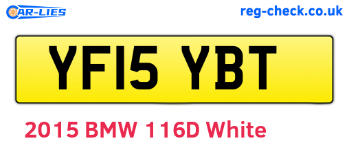 YF15YBT are the vehicle registration plates.