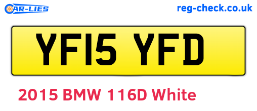 YF15YFD are the vehicle registration plates.