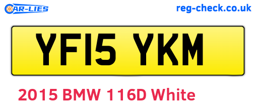 YF15YKM are the vehicle registration plates.