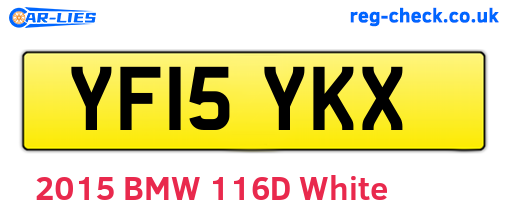 YF15YKX are the vehicle registration plates.