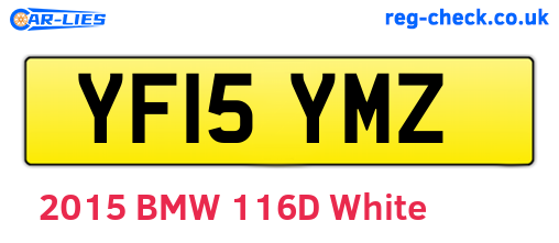 YF15YMZ are the vehicle registration plates.