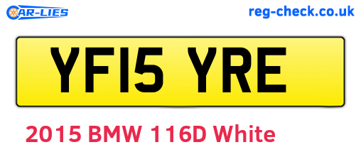 YF15YRE are the vehicle registration plates.