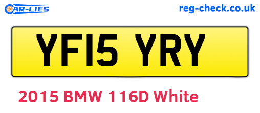 YF15YRY are the vehicle registration plates.