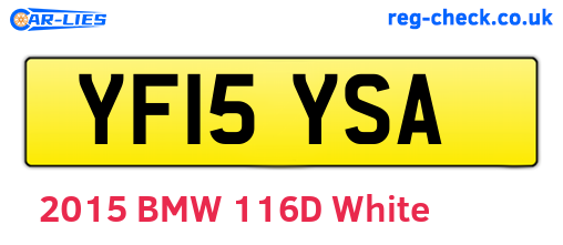 YF15YSA are the vehicle registration plates.