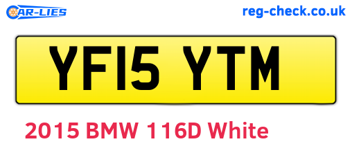 YF15YTM are the vehicle registration plates.