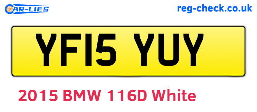 YF15YUY are the vehicle registration plates.