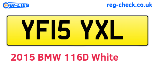 YF15YXL are the vehicle registration plates.