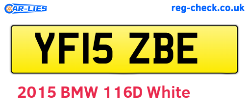 YF15ZBE are the vehicle registration plates.