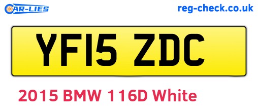 YF15ZDC are the vehicle registration plates.