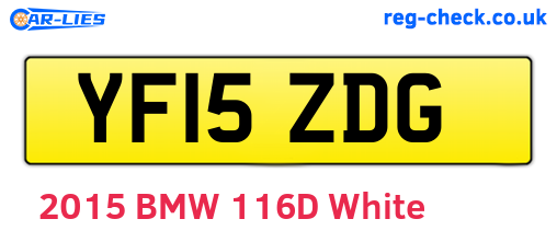 YF15ZDG are the vehicle registration plates.