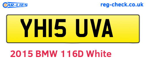 YH15UVA are the vehicle registration plates.