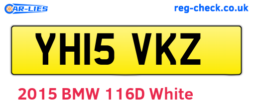 YH15VKZ are the vehicle registration plates.