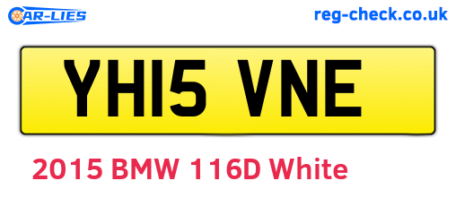 YH15VNE are the vehicle registration plates.