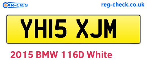 YH15XJM are the vehicle registration plates.