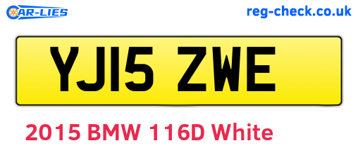 YJ15ZWE are the vehicle registration plates.