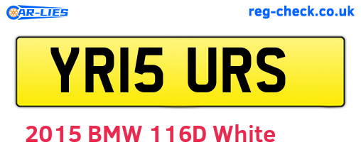 YR15URS are the vehicle registration plates.