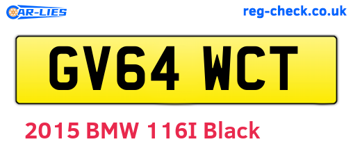 GV64WCT are the vehicle registration plates.
