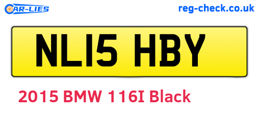 NL15HBY are the vehicle registration plates.