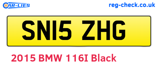 SN15ZHG are the vehicle registration plates.