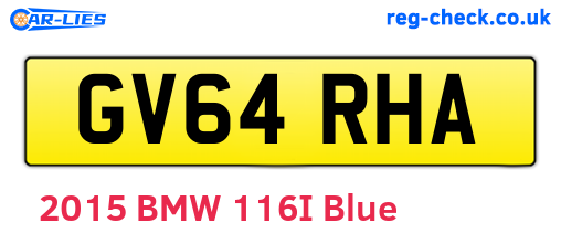GV64RHA are the vehicle registration plates.