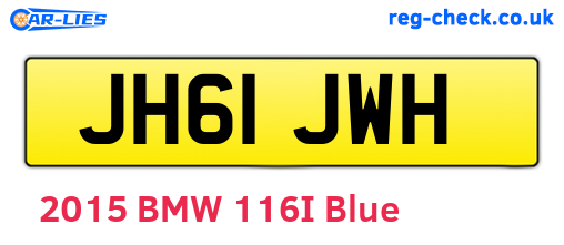 JH61JWH are the vehicle registration plates.