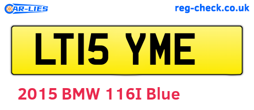 LT15YME are the vehicle registration plates.
