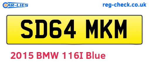 SD64MKM are the vehicle registration plates.