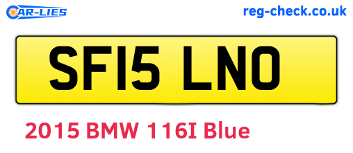 SF15LNO are the vehicle registration plates.
