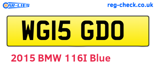 WG15GDO are the vehicle registration plates.