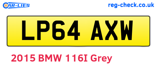 LP64AXW are the vehicle registration plates.